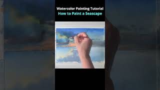 Watercolor Painting Tutorial  How to Paint a Seascape with Boat art watercolor [upl. by Siusan557]