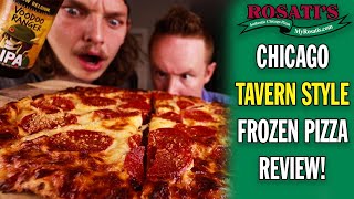 Tavern Style Chicago Pizza  Rosatis Frozen Pizza Review [upl. by Gawlas]