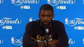 NBA FINALS Clevelands Kyrie Irving On Stopping The Warriors The Overall Match Steph Curry [upl. by Keenan]