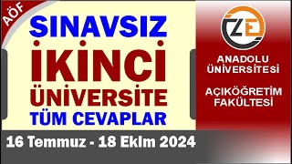 AÖF 2024 Sınavsız İkinci Üniversite Nedir Nasıl Kayıt Olunur Şartları Nelerdir [upl. by Ainaj510]