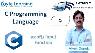 C  programming language  scanf input function  Lecture 9  scanf  format modifier [upl. by Casmey]