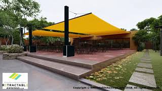 Hamburg retractable motorized commercial shade sail canopy system [upl. by Ursi977]