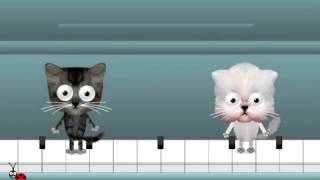 Happy Birthday Free Funny Ecards Animated Cats Dancing on a Piano Greeting E cards LadyBugEcar [upl. by Nythsa569]