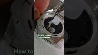 Watch Repair  how to remove stem in crown [upl. by Conlee]