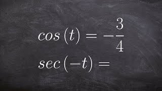 Evaluating for secant using even and odd properties [upl. by Aicirtak]