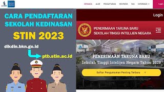 Cara Pendaftaran Sekolah Kedinasan STIN [upl. by Animsaj]