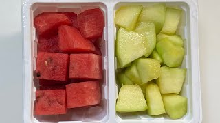 313 Cold melon amp cold watermelon 冷たいメロンと冷たいスイカ 시원한 메론 amp 시원한 수박 ASMR Mukbang ❤️ おいしい  うまい [upl. by Rodmun]