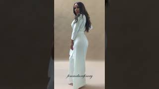 White pleated wide leg jumpsuit  femmeluxefinery [upl. by Adarbil858]