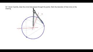 How to draw a circle passing through 3 given points  Lesson  001 [upl. by Eerol113]