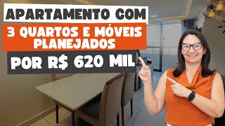 Vendido🚫Apartamento de 3 quartos por R 620 Mil com móveis planejados no Bessa em João Pessoa  PB [upl. by Eindys916]