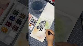 Bringing a Zebra to Life in Watercolor 🦓 [upl. by Maggi244]