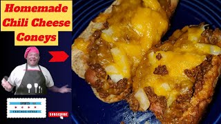 Easy Homemade Chili Cheese Coney Dogs by Chef Trips [upl. by Arinayed276]