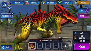 ALLOSAURUS MAX  JURASSIC WORLD THE GAME [upl. by Annaya]