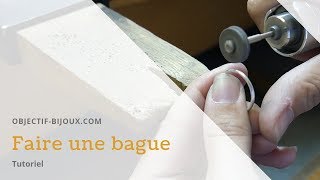 Comment fabriquer une bague en fil dargent [upl. by Kcirdorb]