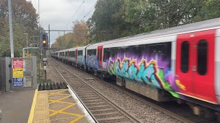 RARE Double Class 720 WITH Graffiti pass Ingatestone for London Liverpool Street [upl. by Katinka]