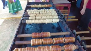 Texas Renaissance Festival  Snack on thisTraditional Eastern European pastry at The Chimney Cake [upl. by Domenech]