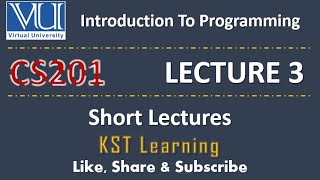 CS201 Short Lecture  03  VU Short Lecture  Introduction to Programming in Urdu  Hindi [upl. by Vadim]