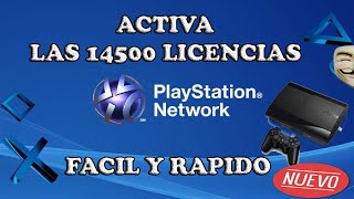 Como Activar las 14500 licencias PSN en tu Playstation 3 facil y rapido [upl. by Uhej]