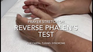 Reverse Phalen’s Test for Carpal Tunnel Syndrome [upl. by Nywde]