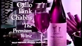 Gallo Pink Chablis Wine Commercial 1973 [upl. by Wallford768]