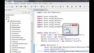 Java swing GUI tutorial 19 BoxLayout [upl. by Ryder]