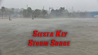 Storm Surge Overtakes Siesta Key Florida  Hurricane Helene [upl. by Winnick]