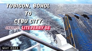 🔥HD CEBU BOHOL 🇵🇭 TAKING OUR VAN ON LITE FERRY 88 FROM TUBIGON BOHOL TO CEBU  MAY 2023 [upl. by Scornik]