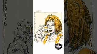 LeelooDallas multipass ink sketching 5thelement millajovovich inktober portrait тушь рисунок [upl. by Nirtak684]