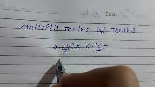 Multiply Tenths by Tenths with 0 in the whole part  Grade 5  First term grade5maths [upl. by Vona]