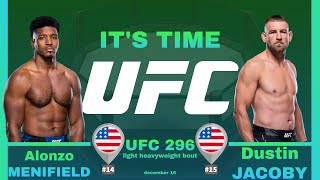 Alonzo MENIFIELD vs Dustin JACOBY UFC 296 Full FIGHT [upl. by Roarke]