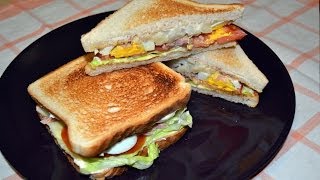 Tuna amp Egg Salad Toasted Sandwich  Quick amp Easy Sandwich Recipe [upl. by Amor]