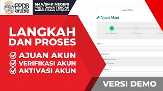 CARA DAFTAR PPDB ONLINE SMASMK NEGERI PROVINSI JAWA TENGAH TAHUN AJARAN 20232024  VERSI DEMO 01 [upl. by Ralston]