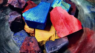 Metallic Dyed Gymchalk Blocks • Oddly Satisfying ASMR [upl. by Rexer]