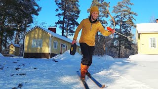 Bow arrow skis  and aerial disc [upl. by Erine]