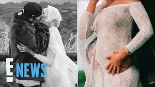 Hailey amp Justin Bieber RENEW THEIR VOWS in Epic Pregnancy Reveal  E News [upl. by Uird568]