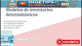 Tipos modelos de inventarios en base a demanda y estacionalidad Determinísticos y probabilísticos [upl. by Brittan]