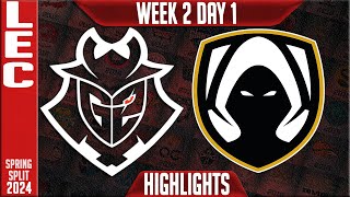 G2 vs TH Highlights  LEC Spring 2024 W2D1  G2 Esports vs Team Heretics [upl. by Esimehc211]