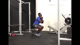 Dumbbell heel elevated goblet squat [upl. by Chloette852]