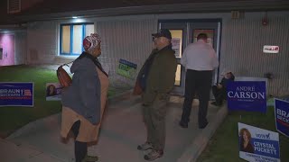 Lines start forming at 5 am for Election Day in central Indiana [upl. by Couhp]