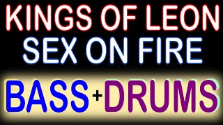 Kings Of Leon  Sex On Fire Guitar Backing Track with Karaoke Lyrics [upl. by Kaile]