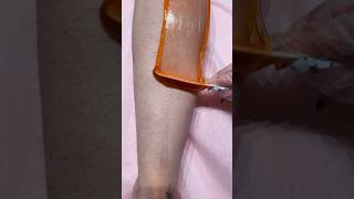 Quick Leg Wax Application⭐️ wax waxing satisfying legwax legwaxing hairremoval ytshort yt [upl. by Maddocks]