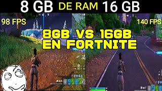 Fortnite 8GB vs 16GB de RAM Hay Alguna Diferencia En Rendimiento Tendrá Lag  Fortnite Capitulo 4 [upl. by Anivel]