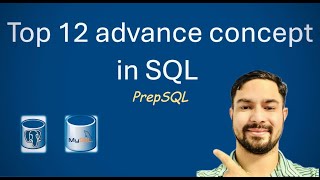 Top 12 Advance Concept In SQL With Code Link  Introduction  Series 1a  12 [upl. by Aicilanna43]