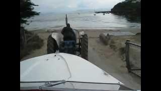 Abersoch Boat Launch May2012 Vics Boatyad [upl. by Elaweda920]