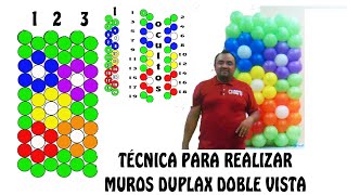 TECNICA PARA MUROS DUPLAX CON GLOBOS CHASTY CURSO [upl. by Lester]