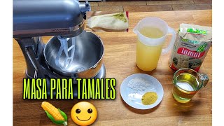 MASA PARA TAMALES MUY ESPONJOSA Y EN BATIDORA FACIL Y RAPIDO🌽✅ [upl. by Torray619]