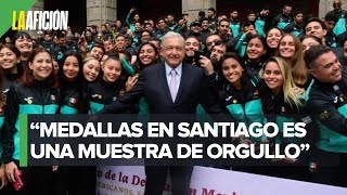 AMLO celebra a medallistas militares en Juegos Panamericanos [upl. by Othella638]