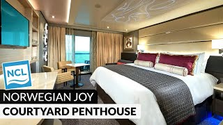 Norwegian Joy  The Haven Courtyard Penthouse with Balcony Tour amp Review 4K  Category HE [upl. by Notrem]