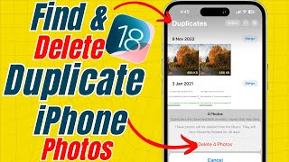 How to Find and Delete Duplicate Photos on iPhone in iOS 18 [upl. by Nosecyrb]