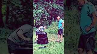 Composter Assembly HousyHomestead adventure living homesteading funny [upl. by Annahgiel564]